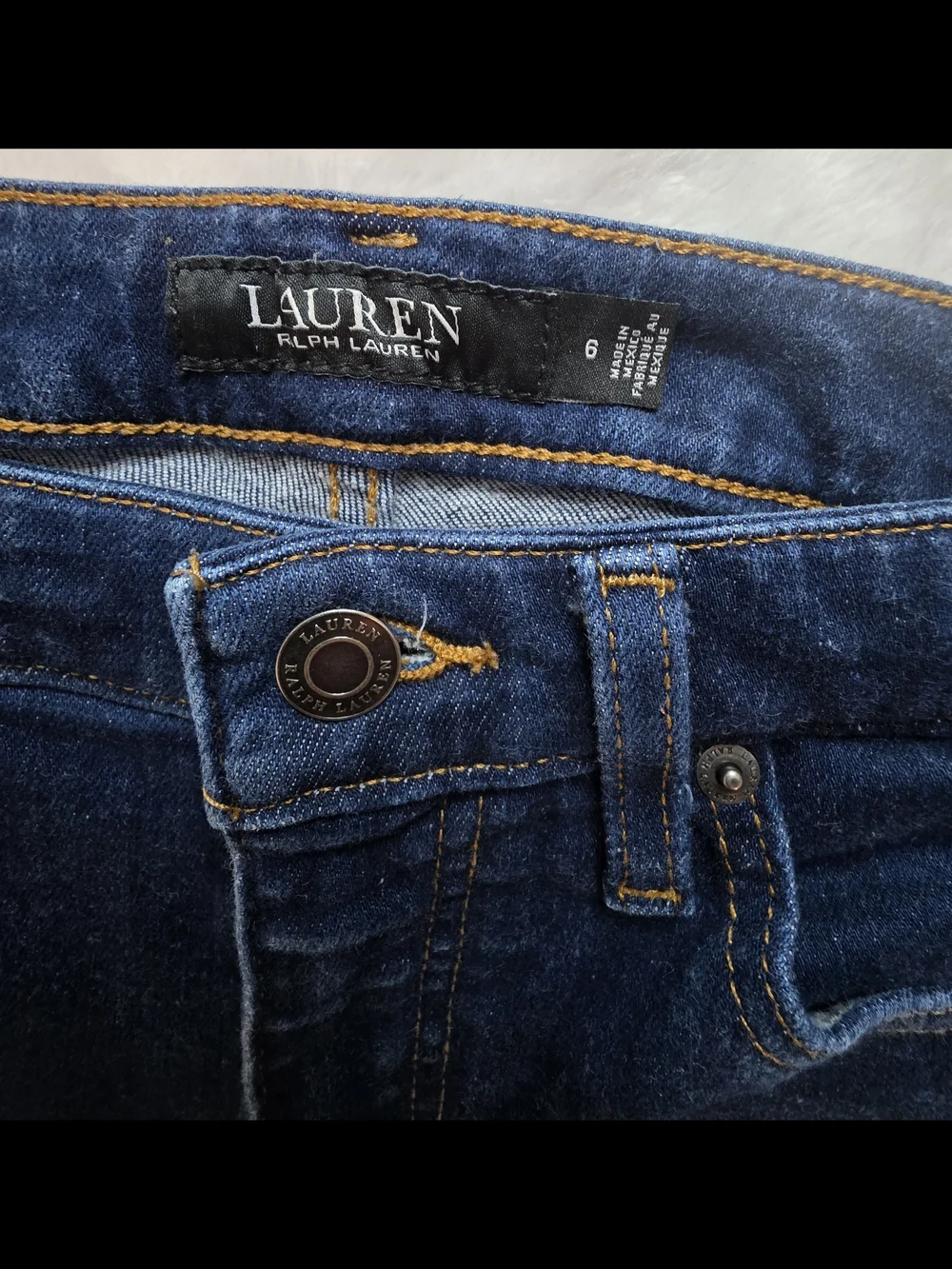 Lauren Ralph Lauren Women's Dark Wash Skinny Jeans Size 6 Stretch Denim